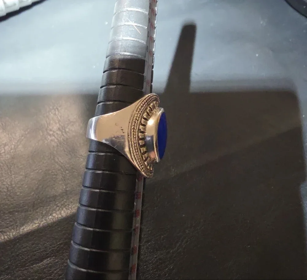 925 Blue Stone Signet Ring